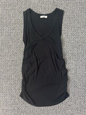 Black Maternity V-Neck Tank Top